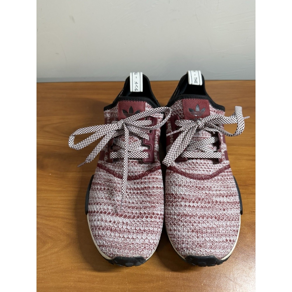 Adidas NMD R1 Sneakers Primeknit Boost Burgundy Mens 11 - Picture 4 of 10